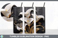 3D Calla Lily Flowers Tumbler | Sublimation 20 oz Skinny Tum Product Image 4