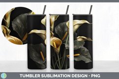3D Calla Lily Flowers Tumbler | Sublimation 20 oz Skinny Tum Product Image 6