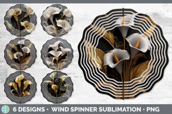 3D Black and Gold Flowers Wind Spinner Mega Bundle Sublimate Product Image 9