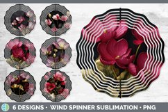 3D Black and Gold Flowers Wind Spinner Mega Bundle Sublimate Product Image 14