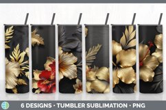 3D Black and Gold Tumbler Mega Sublimation Bundle Design PNG Product Image 16