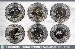 3D Black and Gold Babys Breath Flowers Wind Spinner | Sublim Product Image 2