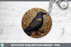 Gorgeous3D Black and Gold Keychain design.