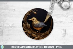 Gorgeous3D Black and Gold Keychain design.
