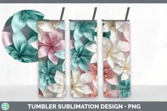 3D Paper Azalea Flowers Tumbler | Sublimation 20 oz Skinny T Product Image 7