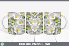 3D Paper Buttercup Flowers Mug Wrap | Sublimation Coffee Cup Product Image 4