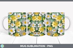3D Paper Buttercup Flowers Mug Wrap | Sublimation Coffee Cup Product Image 6