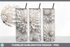3D Paper Chrysanthemum Flowers Tumbler | Sublimation 20 oz S Product Image 5