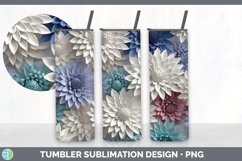 3D Paper Chrysanthemum Flowers Tumbler | Sublimation 20 oz S Product Image 7