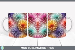 3D Paper Dahlia Flowers Mug Wrap | Sublimation Coffee Cup De Product Image 4