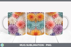 3D Paper Dahlia Flowers Mug Wrap | Sublimation Coffee Cup De Product Image 5