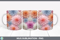 3D Paper Dahlia Flowers Mug Wrap | Sublimation Coffee Cup De Product Image 6