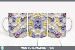 3D Paper Delphinium Flowers Mug Wrap | Sublimation Coffee Cu Product Image 4