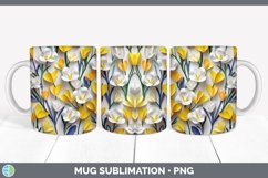 3D Paper Freesia Flowers Mug Wrap | Sublimation Coffee Cup D Product Image 4