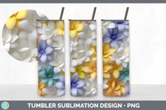 3D Paper Freesia Flowers Tumbler | Sublimation 20 oz Skinny Product Image 5
