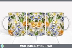 3D Paper Freesia Flowers Mug Wrap | Sublimation Coffee Cup D Product Image 6
