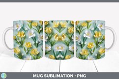 3D Paper Freesia Flowers Mug Wrap | Sublimation Coffee Cup D Product Image 7