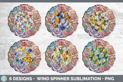 3D Paper Freesia Flowers Wind Spinner | Sublimation Spinner Product Image 2