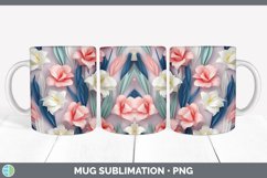 3D Paper Gladiolus Flowers Mug Wrap | Sublimation Coffee Cup Product Image 3