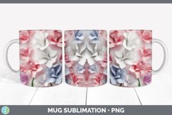 3D Paper Gladiolus Flowers Mug Wrap | Sublimation Coffee Cup Product Image 4