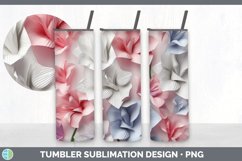 3D Paper Gladiolus Flowers Tumbler | Sublimation 20 oz Skinn Product Image 4