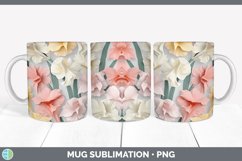 3D Paper Gladiolus Flowers Mug Wrap | Sublimation Coffee Cup Product Image 7