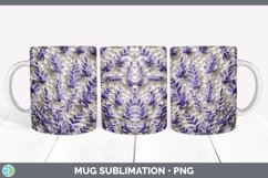 3D Paper Lavender Flowers Mug Wrap | Sublimation Coffee Cup Product Image 2