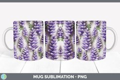 3D Paper Lavender Flowers Mug Wrap | Sublimation Coffee Cup Product Image 4