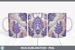3D Paper Lavender Flowers Mug Wrap | Sublimation Coffee Cup Product Image 5