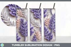 3D Paper Lavender Flowers Tumbler | Sublimation 20 oz Skinny Product Image 5
