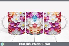 3D Paper Orchid Flowers Mug Wrap | Sublimation Coffee Cup De Product Image 5