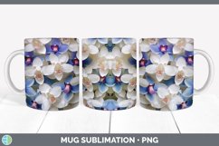 3D Paper Orchid Flowers Mug Wrap | Sublimation Coffee Cup De Product Image 6