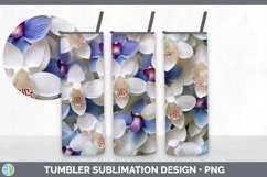 3D Paper Orchid Flowers Tumbler | Sublimation 20 oz Skinny T Product Image 6