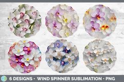 3D Paper Orchid Flowers Wind Spinner | Sublimation Spinner D Product Image 2