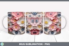 3D Paper Anemone Flowers Mug Wrap | Bundle Coffee Cup Design Product Image 4