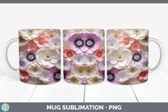 3D Paper Anemone Flowers Mug Wrap | Bundle Coffee Cup Design Product Image 5