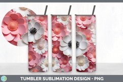 3D Paper Anemone Flowers Tumbler | Bundle 20 oz Skinny Tumbl Product Image 6