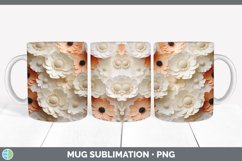 3D Paper Anemone Flowers Mug Wrap | Bundle Coffee Cup Design Product Image 7