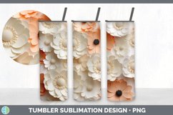 3D Paper Anemone Flowers Tumbler | Bundle 20 oz Skinny Tumbl Product Image 7