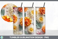 3D Paper Calendula Flowers Tumbler | Bundle 20 oz Skinny Tum Product Image 2