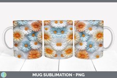 3D Paper Calendula Flowers Mug Wrap | Bundle Coffee Cup Desi Product Image 3