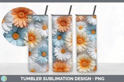 3D Paper Calendula Flowers Tumbler | Bundle 20 oz Skinny Tum Product Image 3