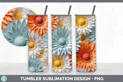 3D Paper Calendula Flowers Tumbler | Bundle 20 oz Skinny Tum Product Image 4