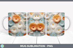 3D Paper Calendula Flowers Mug Wrap | Bundle Coffee Cup Desi Product Image 5