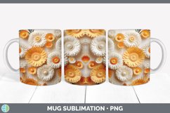 3D Paper Calendula Flowers Mug Wrap | Bundle Coffee Cup Desi Product Image 6