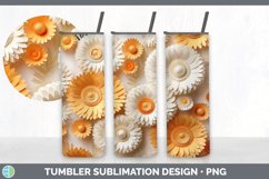 3D Paper Calendula Flowers Tumbler | Bundle 20 oz Skinny Tum Product Image 6