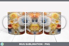 3D Paper Calendula Flowers Mug Wrap | Bundle Coffee Cup Desi Product Image 7