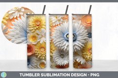 3D Paper Calendula Flowers Tumbler | Bundle 20 oz Skinny Tum Product Image 7
