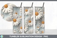3D Paper Daisy Flowers Tumbler | Bundle 20 oz Skinny Tumbler Product Image 4