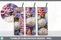 3D Paper Hyacinth Flowers Tumbler | Bundle 20 oz Skinny Tumb Product Image 3